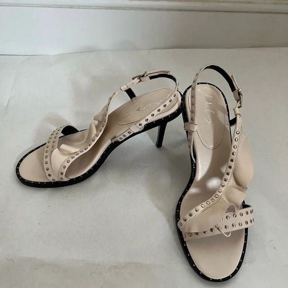 Lola Cruz Women Light Pink Suede Studded Heels US 9 EU 39 NWB - Picture 3 of 10